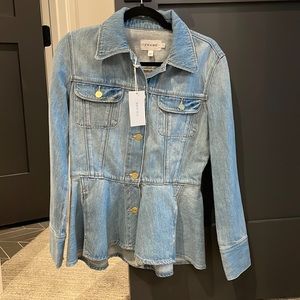 New with Tags Frame peplum denim jacket